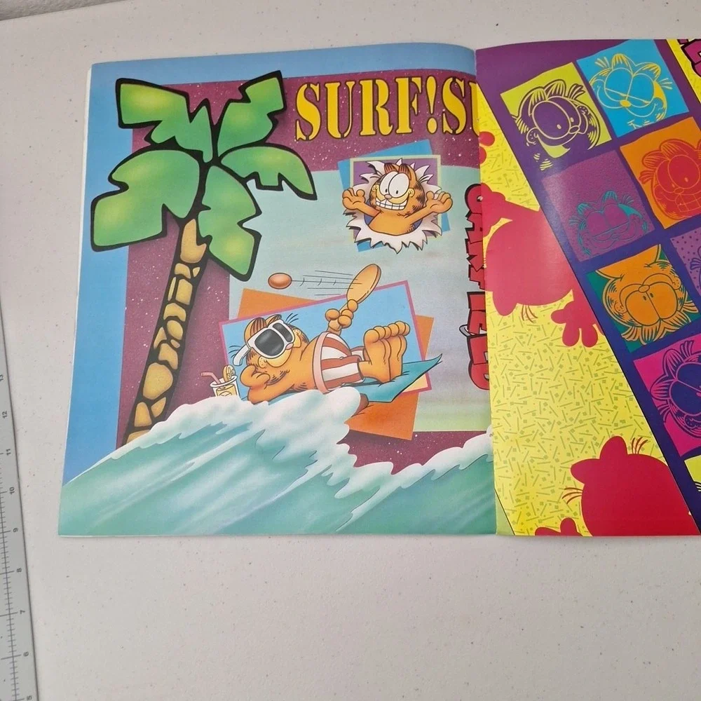 Vintage 1991 Garfield 6 Book Covers w/ Activities and Trivia Golden Books